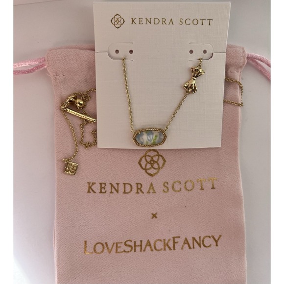Kendra Scott Jewelry - 🩵Kendra Scott X Love Shack Fancy Elisa Blue Blooming Heirloom Necklace New 🎀